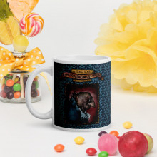 Edgar Letfall White BLUE glossy mug from Mitologia Elfica fantasy universe!