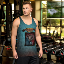 Edgar Letfall TURQUOISE Unisex Tank Top from Mitologia Elfica © fantasy universe!